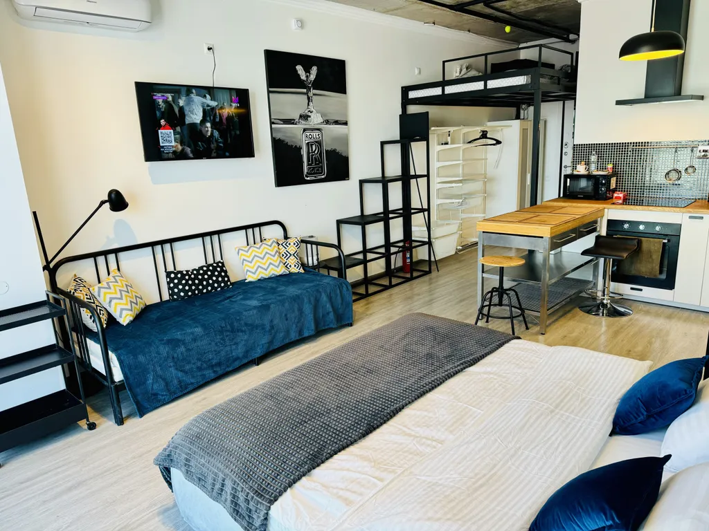 Апартаменты однокомнатные у ЦСКА, в Хорошевском, 40 м², Москва — спальня, фото 7