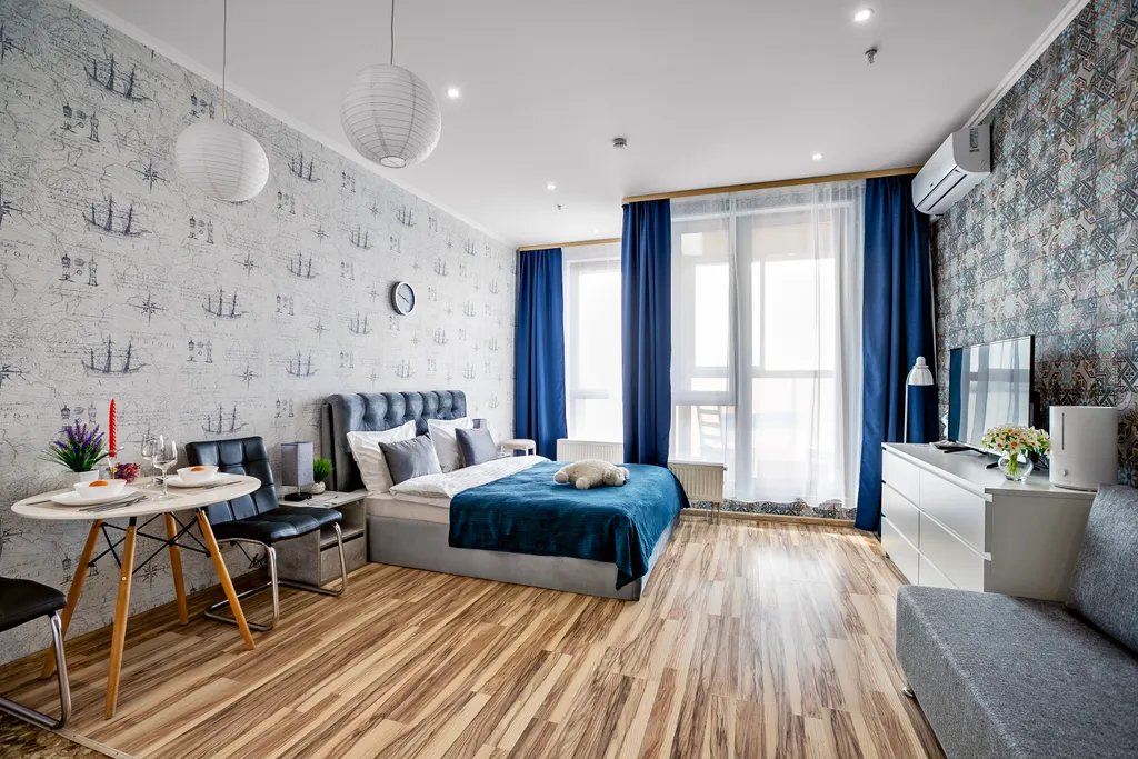 Апартаменты однокомнатные у ЦСКА, в Хорошевском, 33 м², Москва — спальня, фото 9