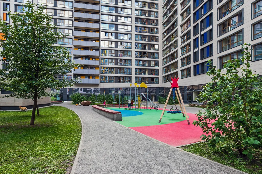 Апартаменты однокомнатные у ЦСКА, в Хорошевском, 33 м², Москва — двор, фото 2
