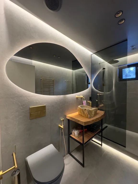Дом 6-местный на улице Славянской, 66 м², Шерегеш — ванная комната, фото 3