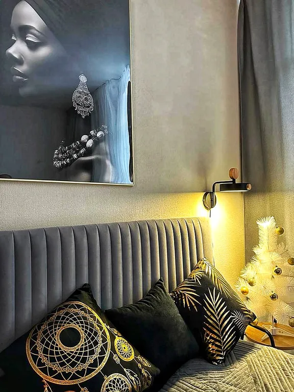 Студия однокомнатная у Горьковской, в Кузнечихе, 40 м², Нижний Новгород — спальня, фото 2