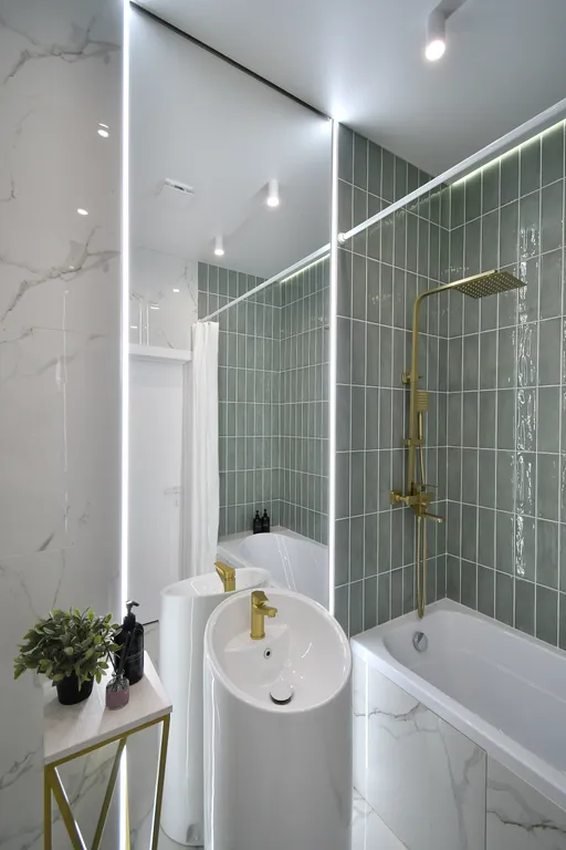 Студия однокомнатная в Советском, 30 м², Красноярск — ванная комната, фото 2