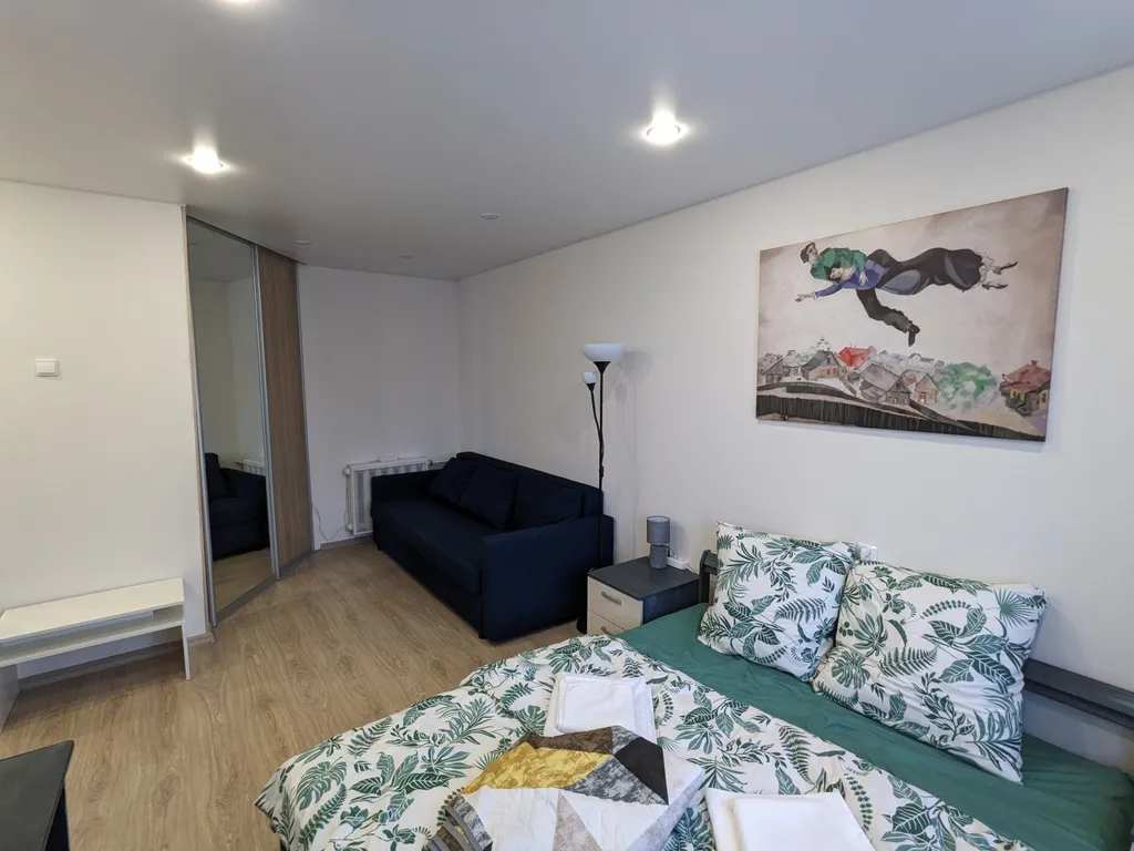 Квартира однокомнатная на улице Каберова-Власьевской, 30 м², Великий Новгород — спальня, фото 2