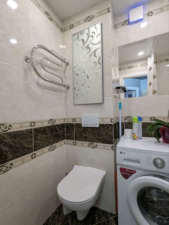 Квартира однокомнатная на улице Нагорной, 32 м², Ярославль — ванная комната, фото 2
