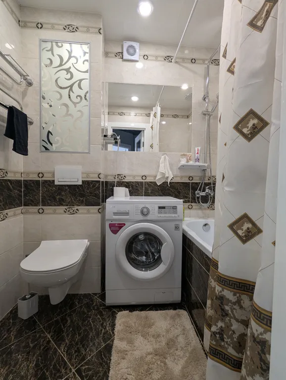 Квартира однокомнатная на улице Нагорной, 32 м², Ярославль — ванная комната, фото 3