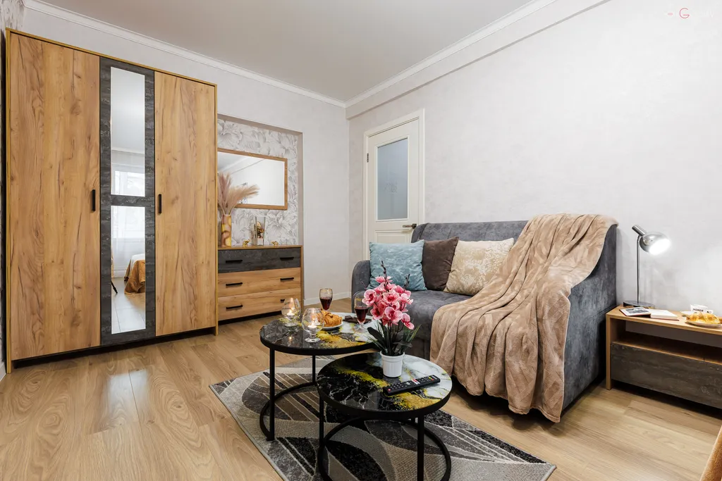 Квартира однокомнатная на улице Кучуры, 35 м², Пятигорск — спальня, фото 3