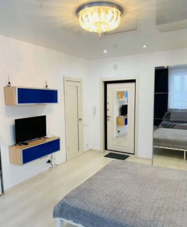 Студия однокомнатная в Свердловском, 32 м², Иркутск — спальня, фото 3