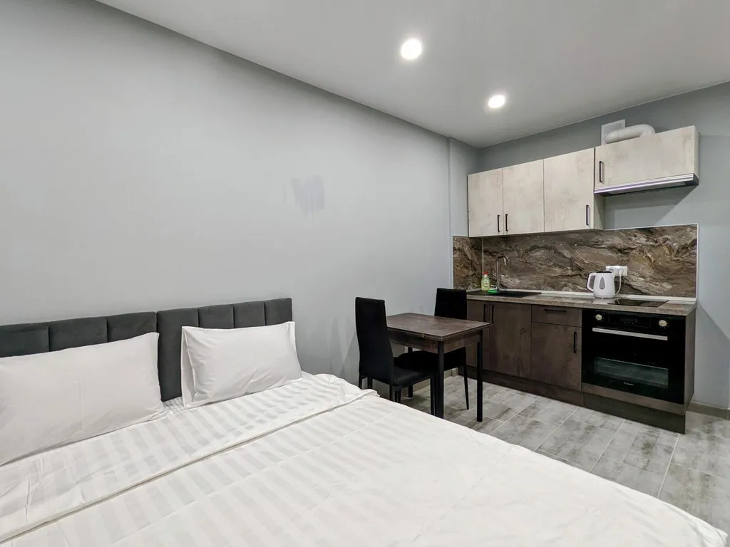 Студия однокомнатная в Куйбышевском, 26 м², Самара — кухня, фото 2