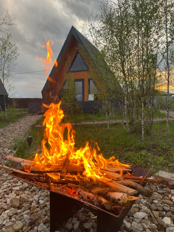 Дом A-frame Helga home в окружении лесов и озер