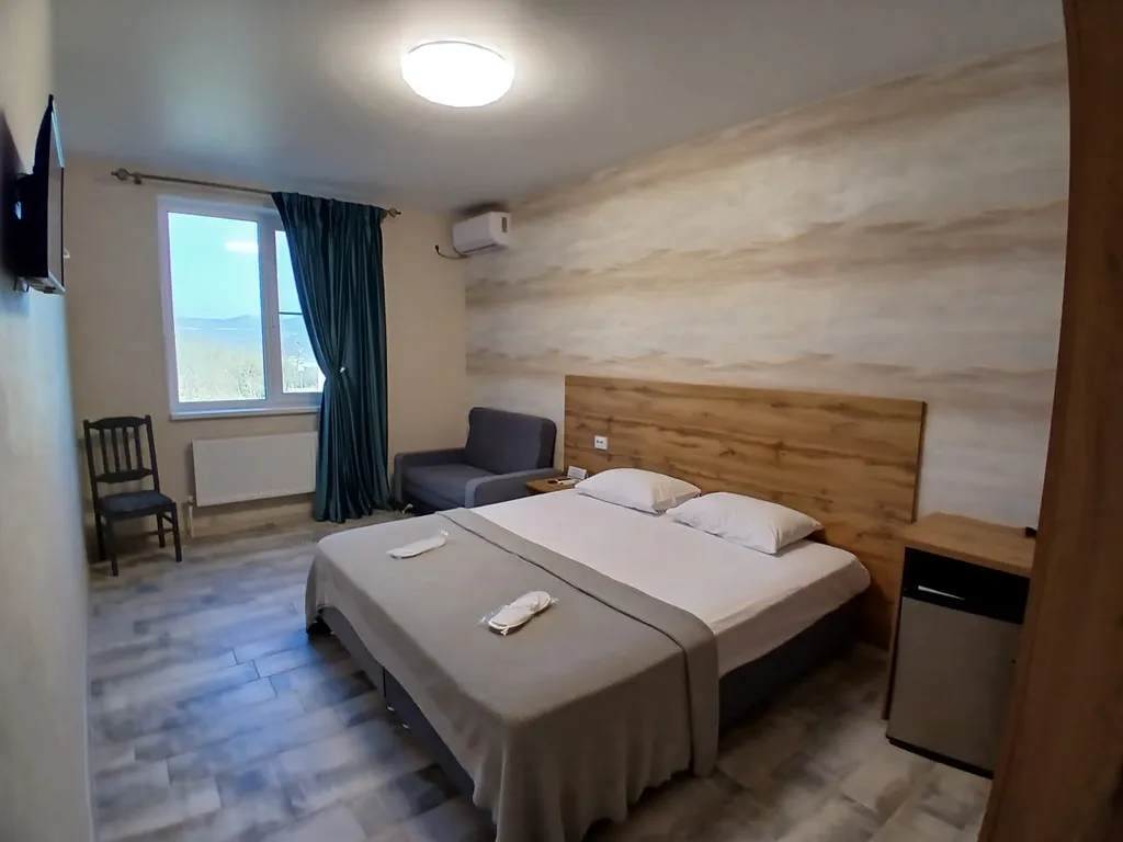 Трёхместный номер стандартный с двуспальной кроватью и диваном