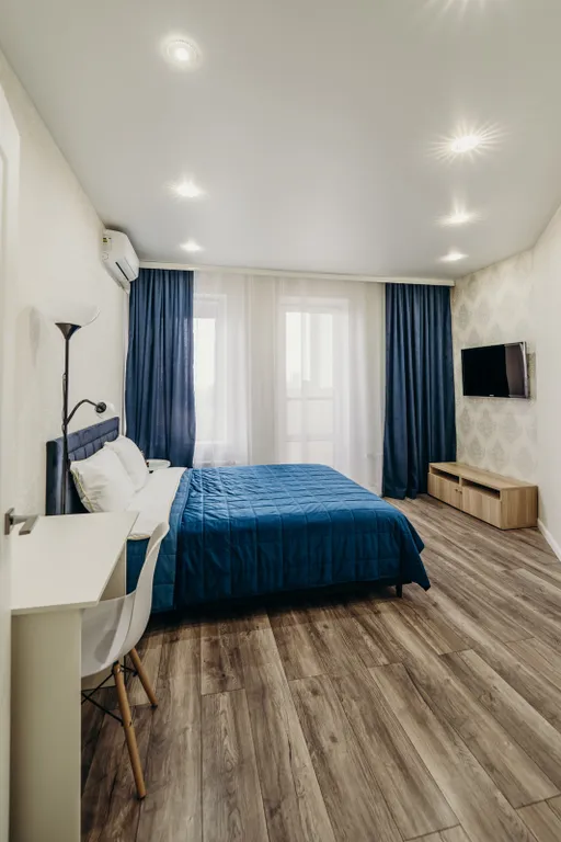 Квартира однокомнатная у Горьковской, в Кузнечихе, 38 м², Нижний Новгород — спальня, фото 9
