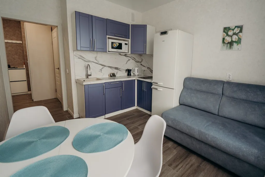 Квартира однокомнатная у Горьковской, в Кузнечихе, 38 м², Нижний Новгород — кухня, фото 2