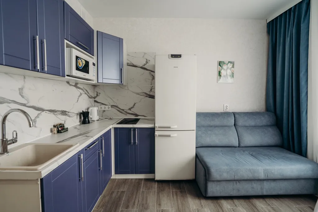 Квартира однокомнатная у Горьковской, в Кузнечихе, 38 м², Нижний Новгород — кухня, фото 3