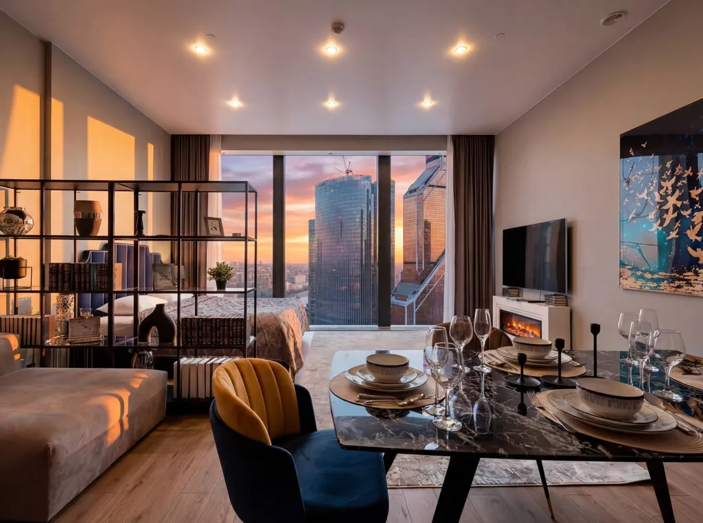 Студия однокомнатная у метро Москва-Сити, 51 м² — фото 2