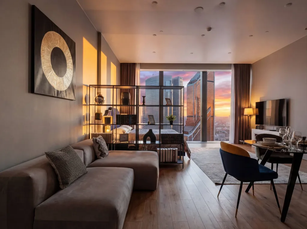 Студия однокомнатная у метро Москва-Сити, 51 м² — фото 5