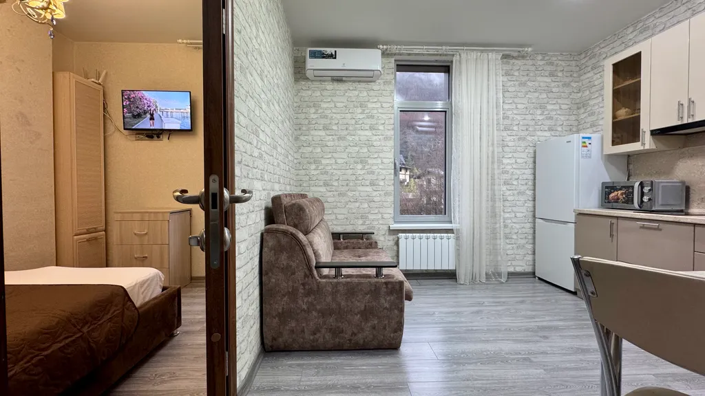 Квартира однокомнатная на улице Березовой, 28 м², Эсто-Садок — фото 30