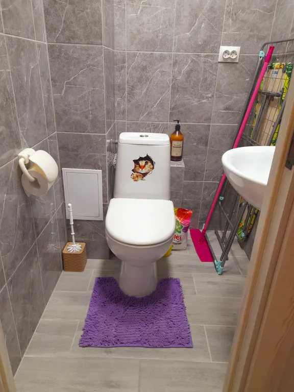 Квартира однокомнатная на улице Серго Орджоникидзе, 34 м², Ярославль — ванная комната, фото 6