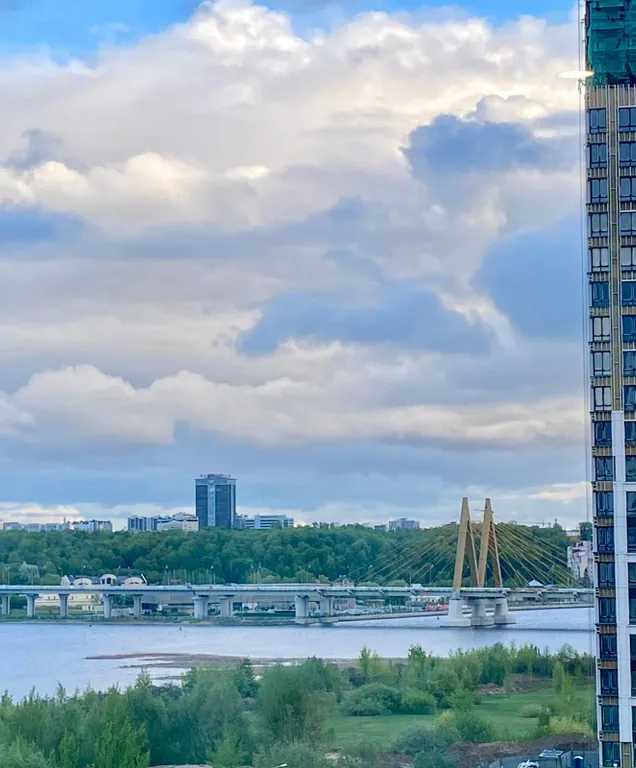 Квартира двухкомнатная в Ново-Савиновском, 61 м², Казань — вид из окна, фото 2