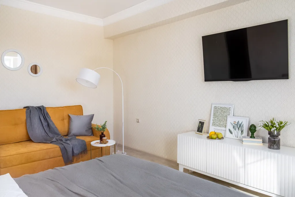 Квартира однокомнатная на улице Орджоникидзе, 40 м², Ессентуки — спальня, фото 10