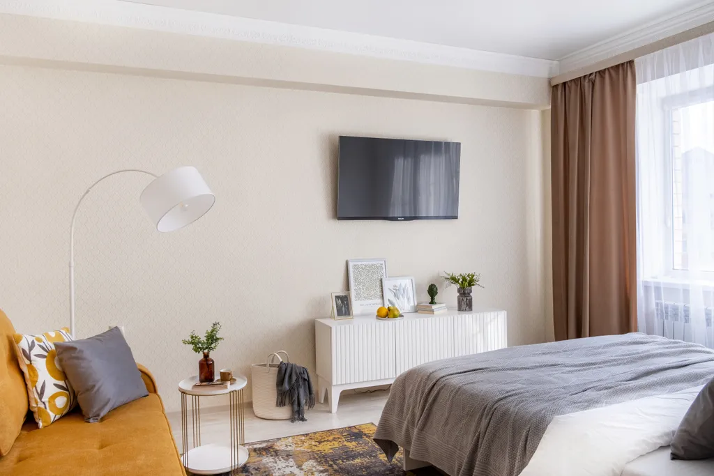 Квартира однокомнатная на улице Орджоникидзе, 40 м², Ессентуки — спальня, фото 2