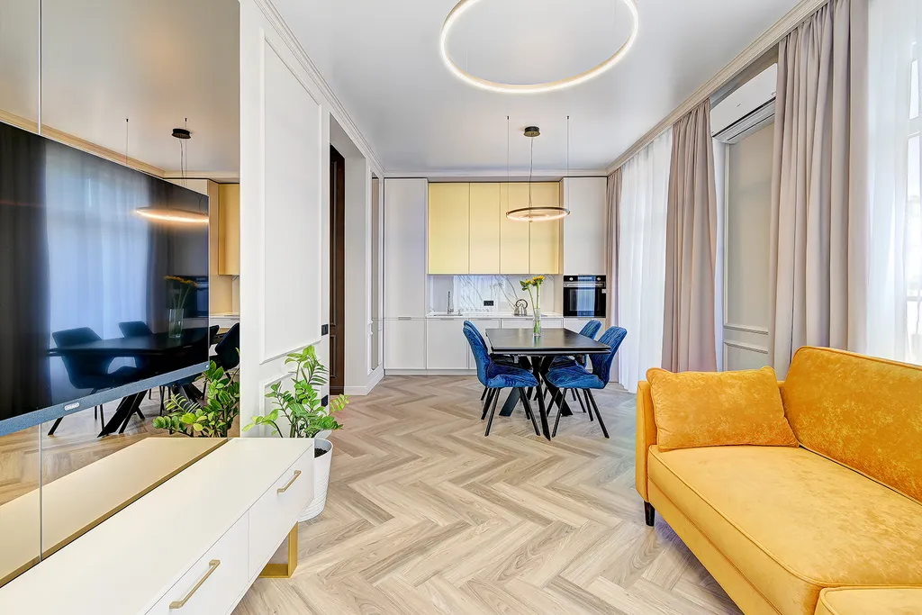 Квартира двухкомнатная на шоссе Батумском, 76 м², Дагомыс — кухня, фото 4