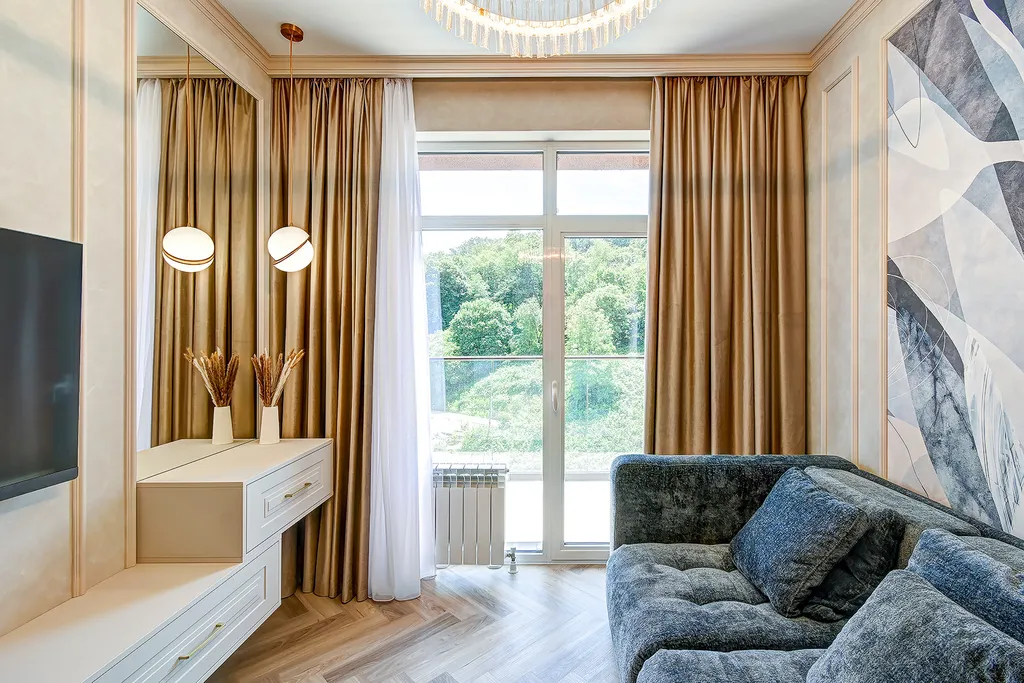 Квартира двухкомнатная на шоссе Батумском, 76 м², Дагомыс — спальня, фото 2