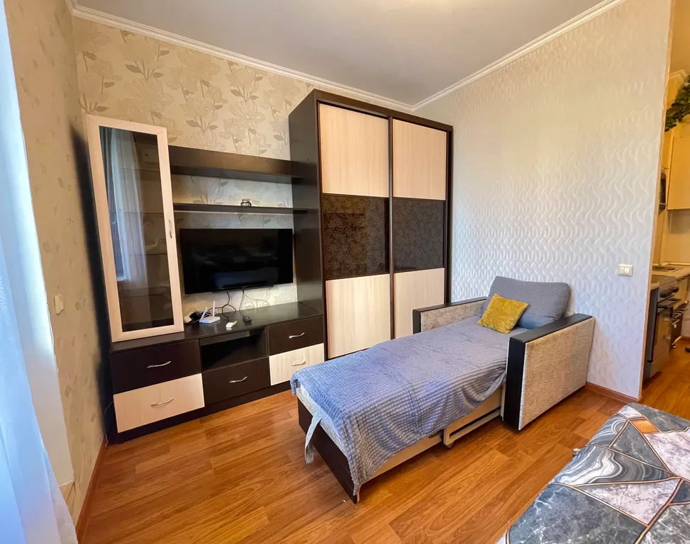 Студия однокомнатная на проспекте Маршала Жукова, 28 м², Ростов-на-Дону — спальня, фото 7