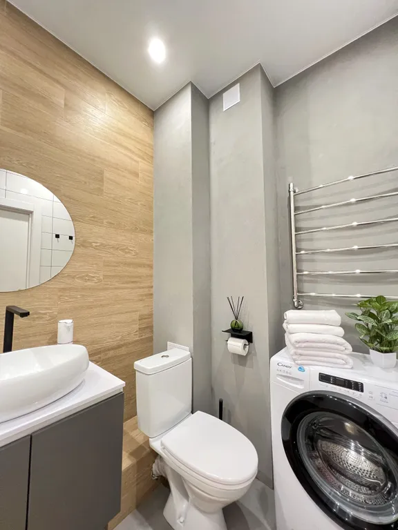 Квартира однокомнатная на улице Быстрецкой, 40 м², Рязань — ванная комната, фото 3