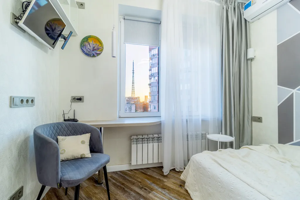 Студия однокомнатная у Горьковской, в Кузнечихе, 26 м², Нижний Новгород — спальня, фото 2