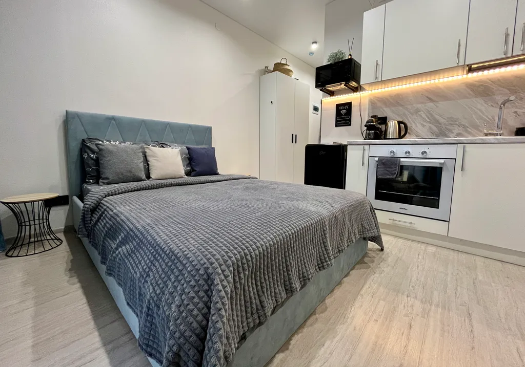Студия однокомнатная в Ленинском, 25 м², Нижний Новгород — спальня, фото 2