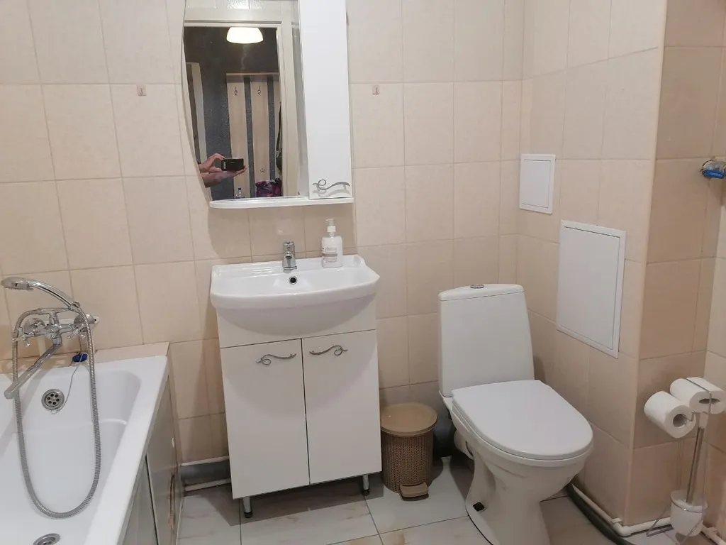 Квартира однокомнатная в Железнодорожном, 35 м², Самара — ванная комната