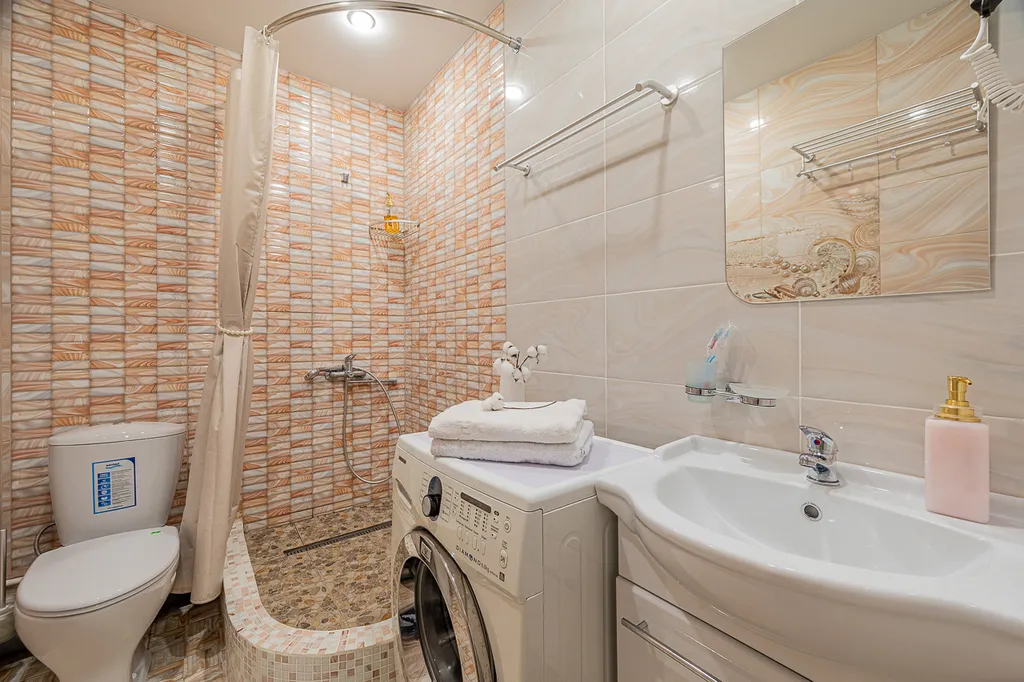 Квартира однокомнатная на проспекте Успенском, 40 м², Верхняя Пышма — ванная комната
