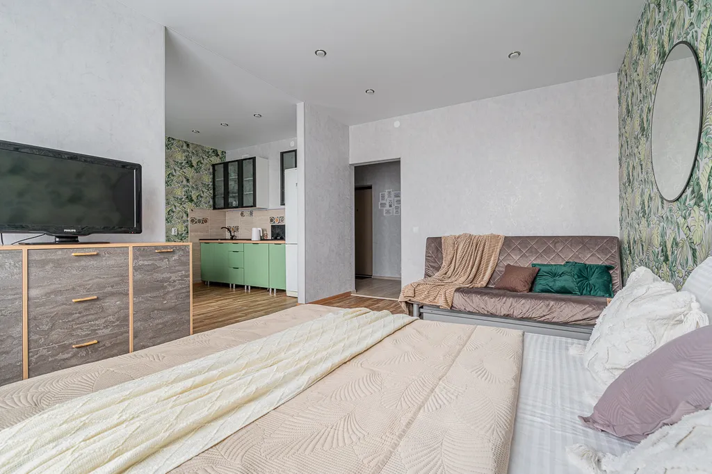 Квартира однокомнатная на проспекте Успенском, 40 м², Верхняя Пышма — спальня, фото 4