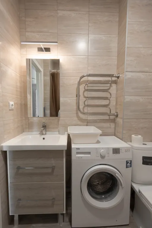Студия однокомнатная на улице Академической, 24 м², Афонино — ванная комната, фото 2
