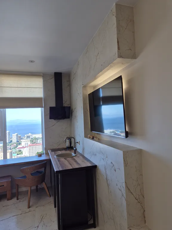 Студия однокомнатная в Ленинском, 25 м², Владивосток — кухня, фото 2