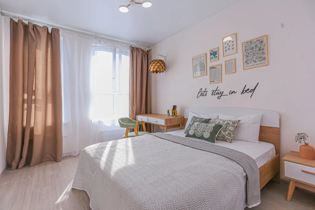 Квартира однокомнатная в Ленинском, 40 м², Нижний Новгород — спальня, фото 5