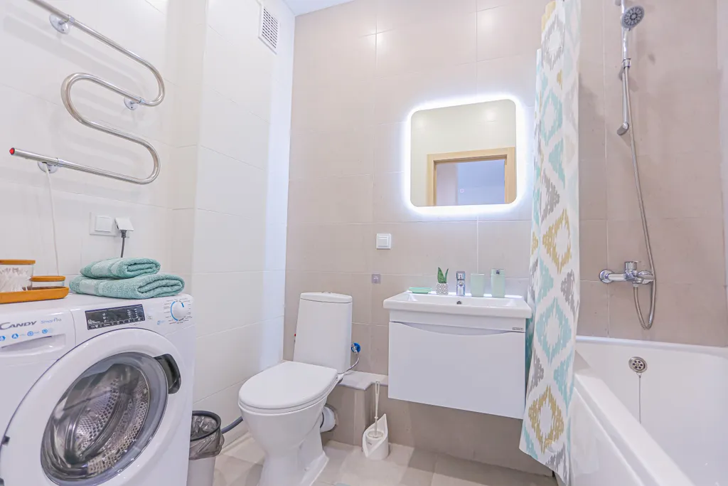 Квартира однокомнатная в Ленинском, 40 м², Нижний Новгород — ванная комната, фото 2