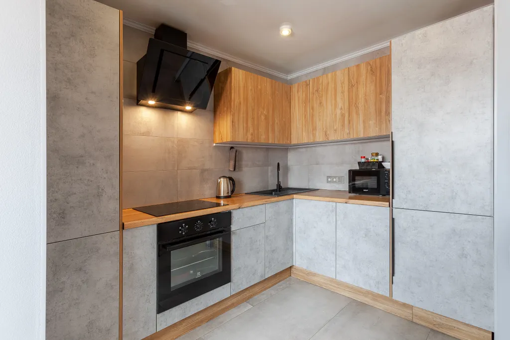 Студия однокомнатная в Красноглинском, 39 м², Самара — кухня, фото 4
