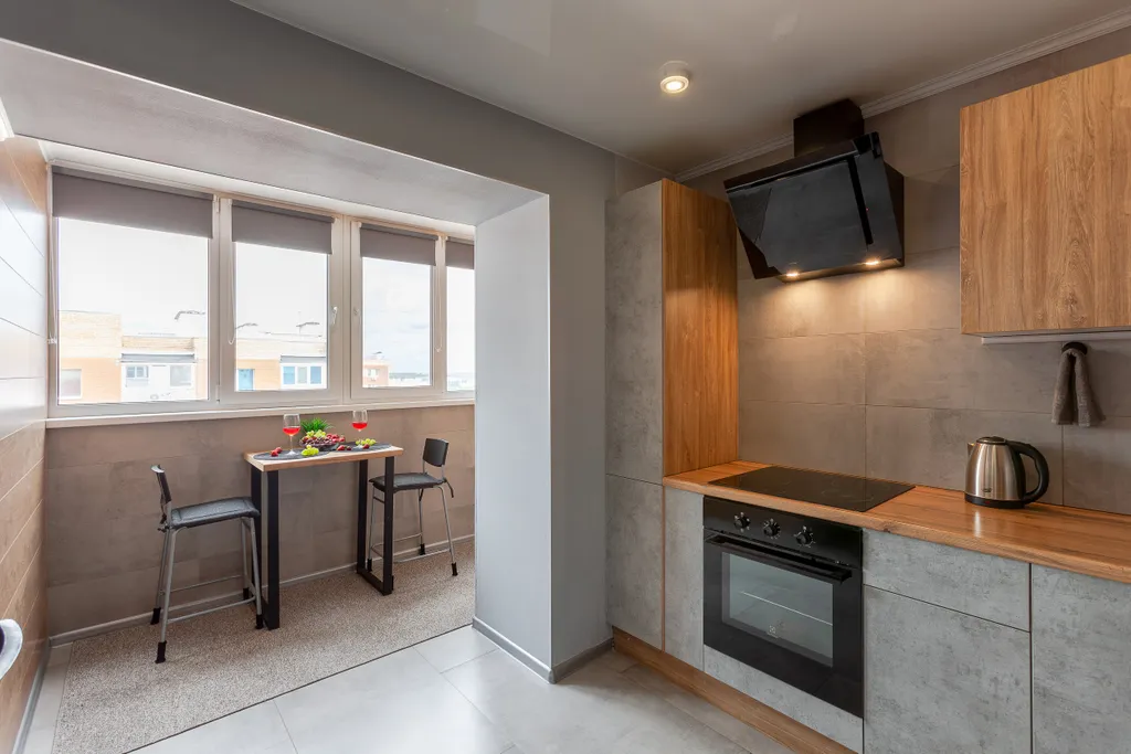 Студия однокомнатная в Красноглинском, 39 м², Самара — кухня, фото 6