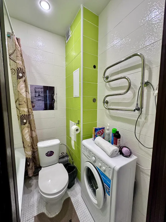 Студия однокомнатная в Первомайском, 19 м², Новосибирск — ванная комната, фото 6