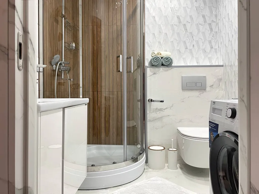 Квартира однокомнатная на улице Нелюбина, 50 м², Ессентуки — ванная комната