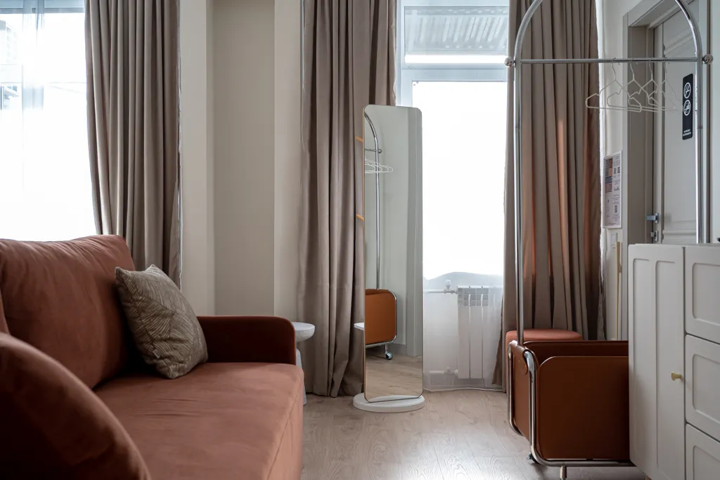 Апартаменты однокомнатные у метро Горьковская, 50 м², Нижний Новгород — спальня, фото 6