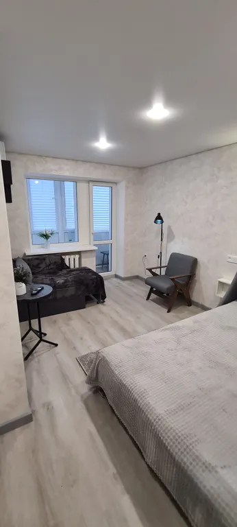 Квартира однокомнатная в переулке Менделеева, 30 м², Ессентуки — спальня, фото 8