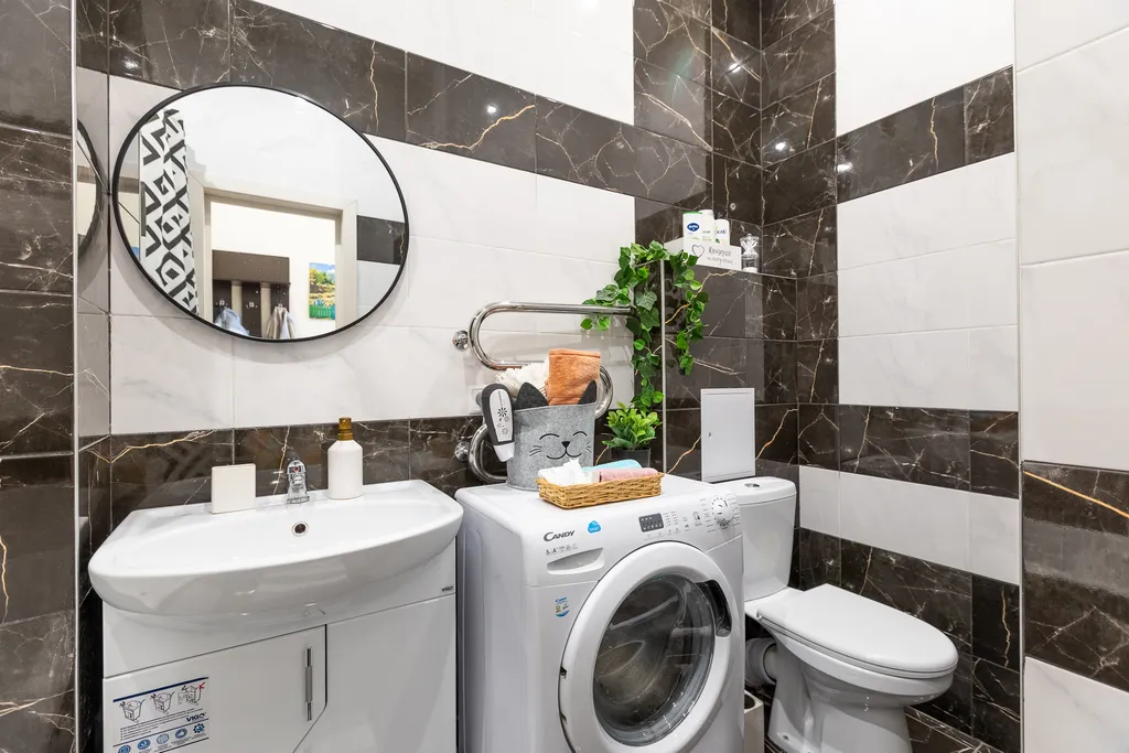 Квартира однокомнатная у Горьковской, в Кузнечихе, 45 м², Нижний Новгород — ванная комната