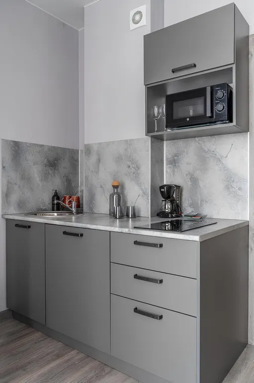 Студия однокомнатная в Чкаловском, 29 м², Екатеринбург — кухня, фото 5