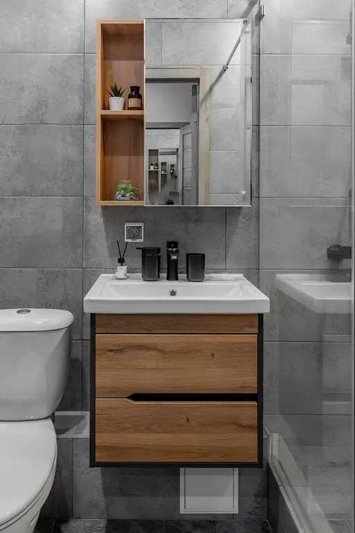 Студия однокомнатная в Чкаловском, 29 м², Екатеринбург — ванная комната, фото 2
