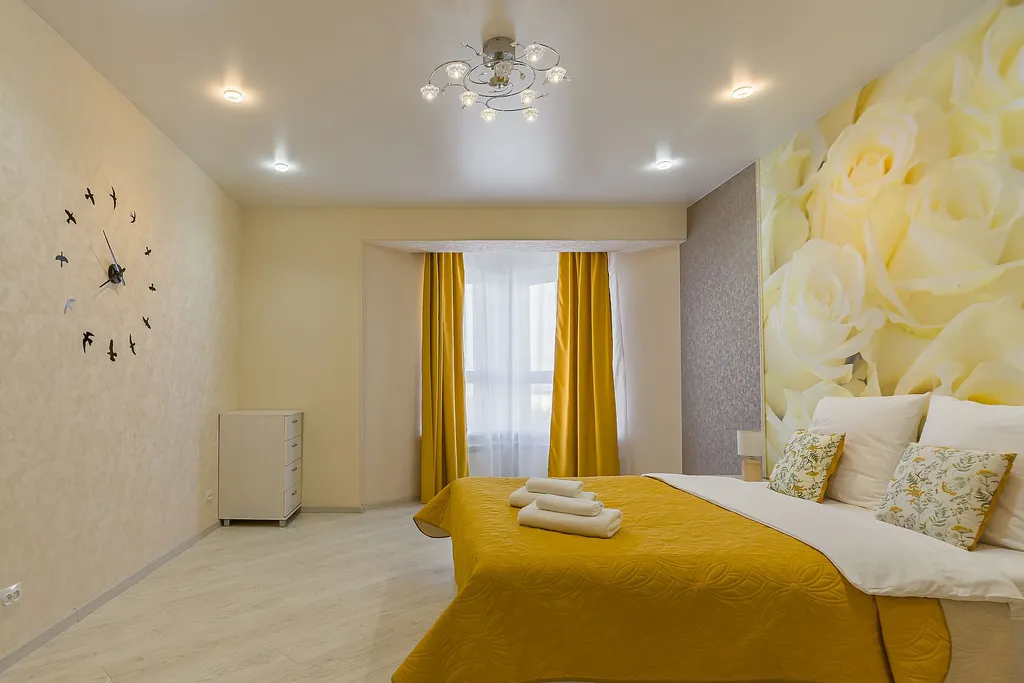 Квартира двухкомнатная у Горьковской, в Кузнечихе, 60 м², Нижний Новгород — спальня, фото 8