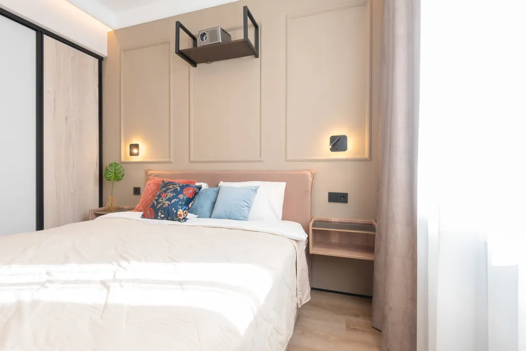 Квартира двухкомнатная у Площади Габдуллы Тукая, в Вахитовском, 45 м², Казань — спальня, фото 4
