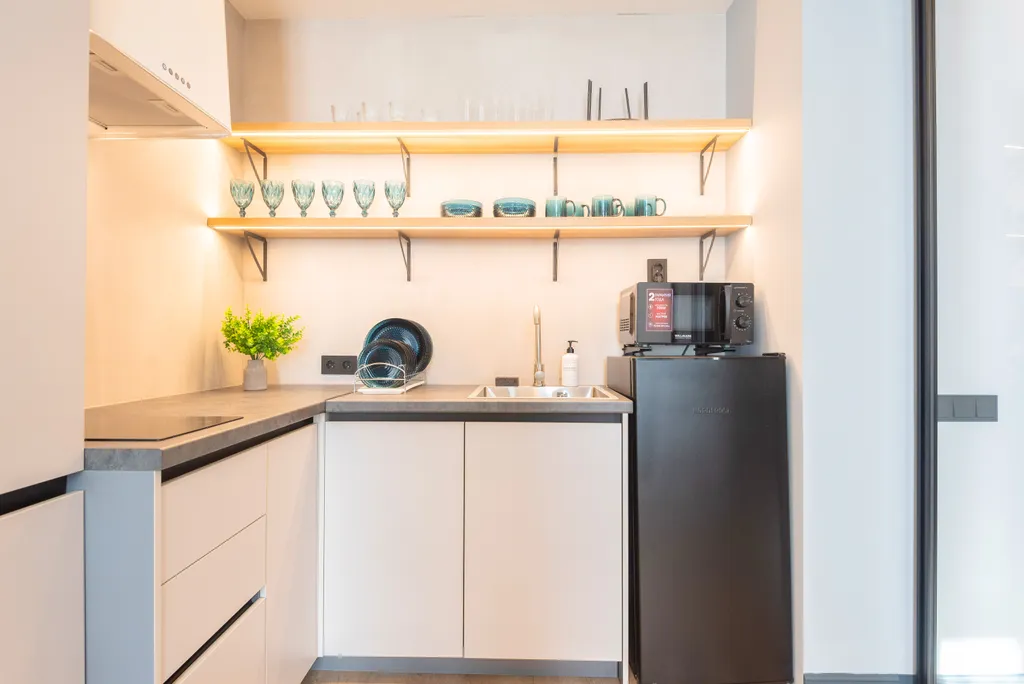 Квартира двухкомнатная у Площади Габдуллы Тукая, в Вахитовском, 45 м², Казань — кухня, фото 4