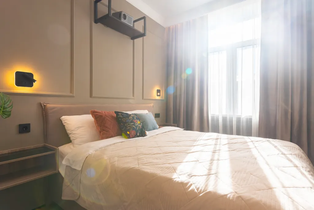 Квартира двухкомнатная у Площади Габдуллы Тукая, в Вахитовском, 45 м², Казань — спальня, фото 13